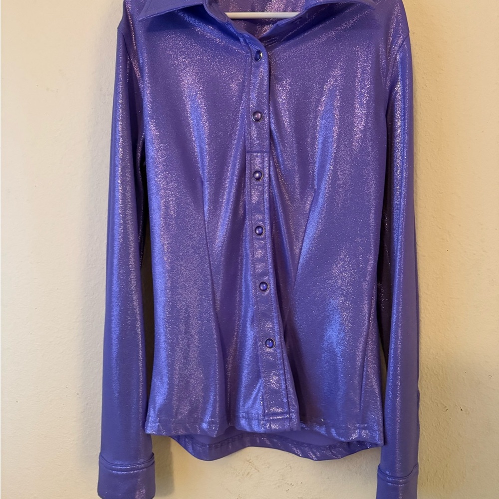 Shimmering Purple Kids Button Down Shirt